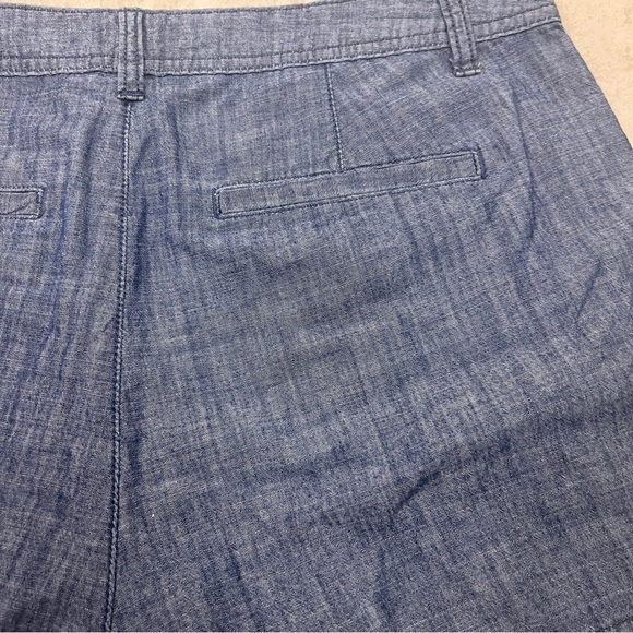 a new day blue cotton chambray shorts size 8 - Picture 6 of 7